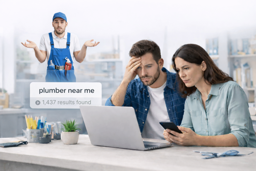 Frustrated Search for Plumber by Marketiful